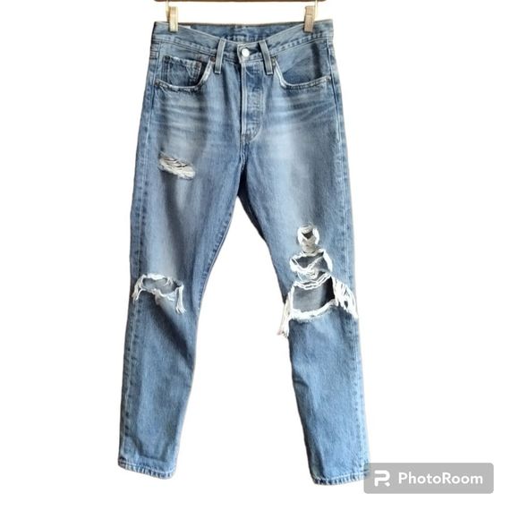 Levi's Denim - Levi's 501s Distressed Skinny Jeans Button Fly Sz 27x28